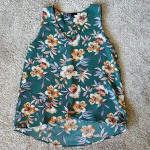 Floral Sleeveless Tank Top by Gibson Small